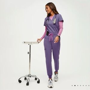 FIGS Amethyst Women’s Scrub Set - Zamora Joggers and Catarina Scrub Top